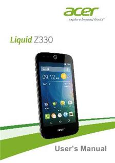 Acer Liquid Z330 manual. Tablet Instructions.